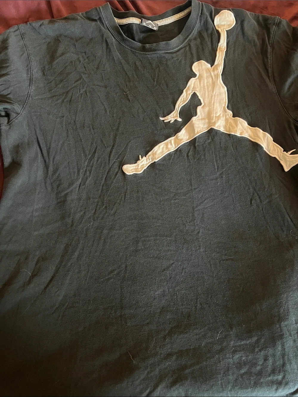 Jordan Black Tee with Cream Jumpman Logo